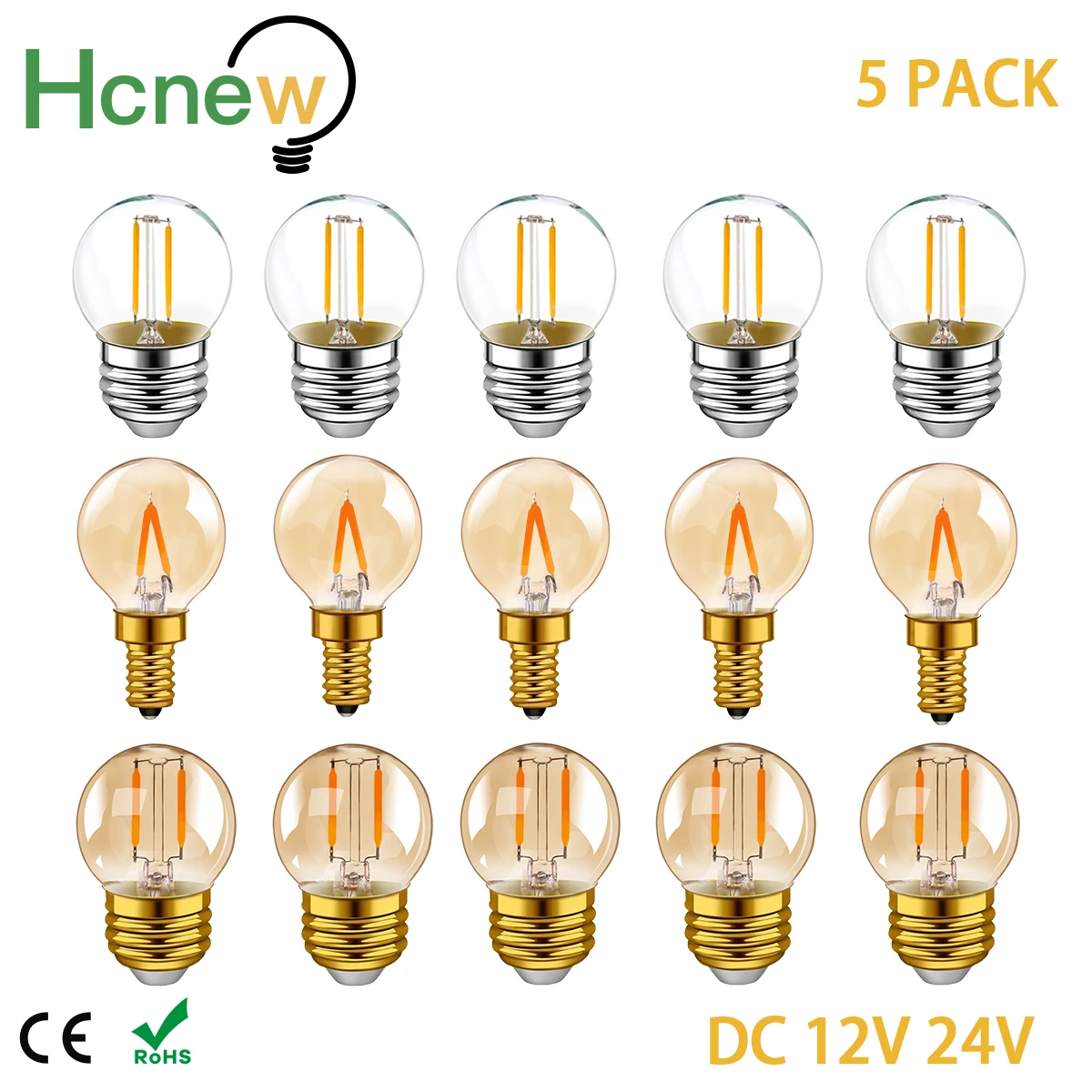 Altaar zeewier adverteren 5PCS G40 1W E14 E27 LED Light Bulb Led Filament Light 12V 24V Low Voltage  E12 E14 Led Lamp RV Locomotive Room Light|LED Bulbs & Tubes| - AliExpress