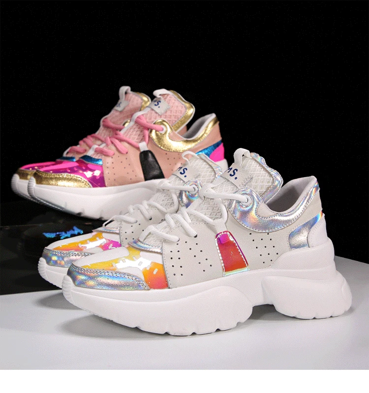 Buono Scarpe из кусочков кожи с язычком на шнуровке Для женщин Спортивная повседневная женская обувь из сетчатого материала разноцветные женские туфли-лодочки из натуральной кожи Цвет женская обувь кроссовки на танкетке