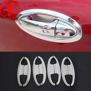 

YCSUNZ chrome car door handle protector car door handle sticker accessories for ford ecosport 2013 2014 2015 2016 2017 2018