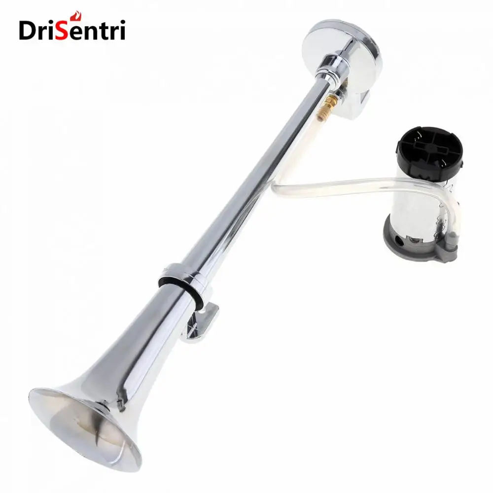 

17 Inch 12V / 24V 150DB Super Loud 12V Single Trumpet Air Horn Compressor Kit for Cars /Trucks / Boats / Motorcycles /Vehicles
