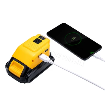 

For Dewalt 14.4V/18V/20V LED Light Ultra Bright torch camping light with two usb port can charging for your phone free shipping
