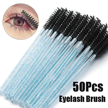 

50Pcs Shiny Disposable Eyelash Applicator Wands Curler Brush Set Mascara Eyebrow Spoolers Comb Wands Spoolies Brushes Eye Beauty