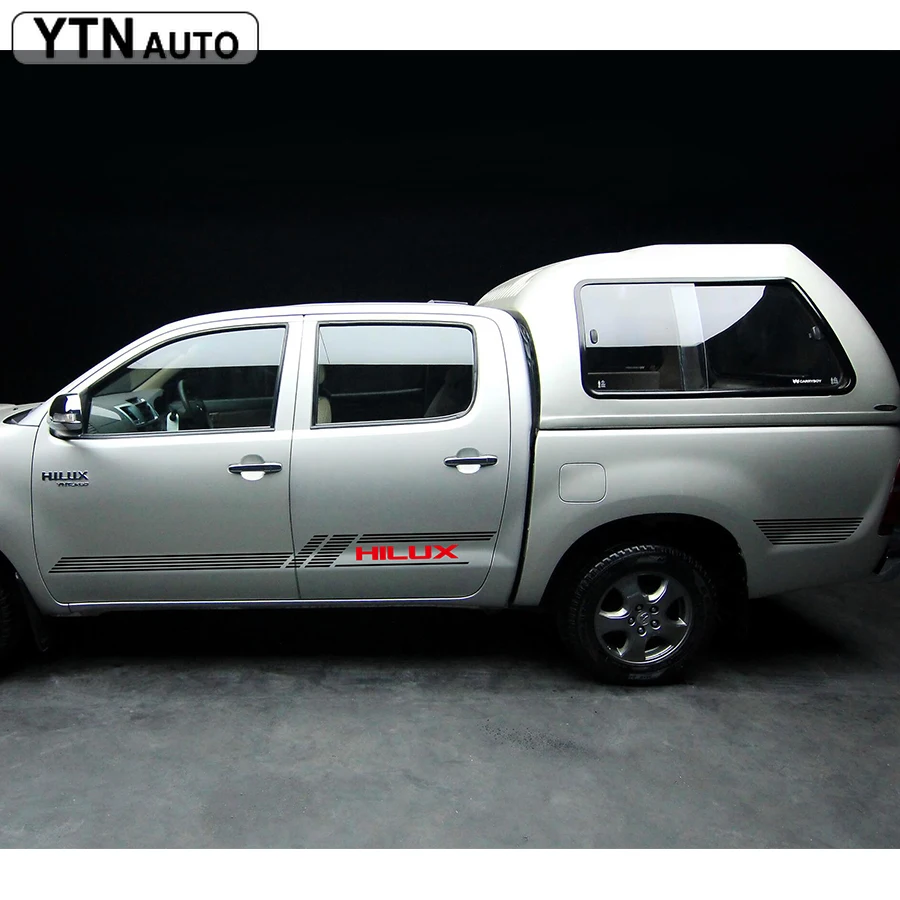 Автомобильная Наклейка для TOYOTA HILUX 2012 2013 2014 2015 2016 2017 2018 2 шт. гоночный Стайлинг