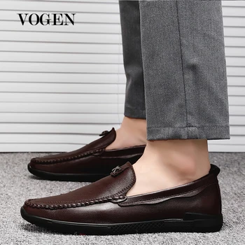 

Genuine Leather Casual Shoes Men Big Size 45 11 Loafers Male Shoes Adult Formal Dresses Man Shoes Luxury Brand