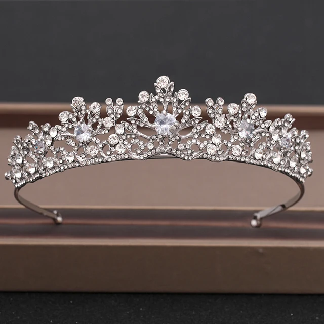 Wedding Crown Hair Jewelry Bridal Headpiece woman Baroque Rhinestones Crystal Tiaras Bride Party Crowns Wedding Hair Accessories Silver