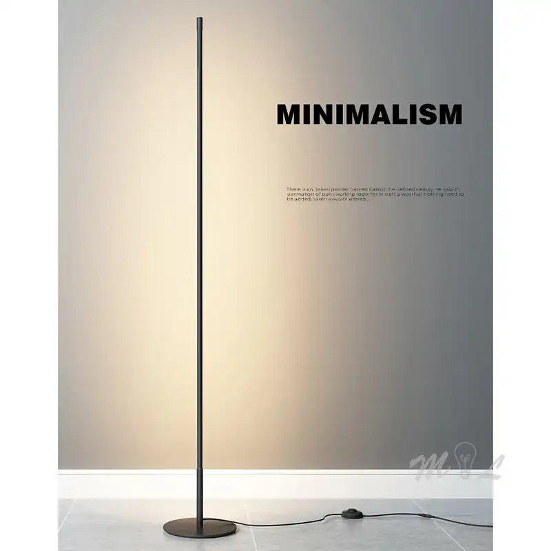 Modern Minimalist Strip Led Floor Lamp Warm White Dimmable Standing Lamp Home Deco Living Room Beside Lamp Stand 90 260v Light Aliexpress