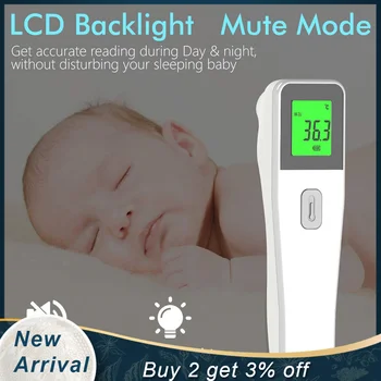 

2020 Adult Thermometer Infrared Digital LCD Body Measurement Forehead Ear Non-Contact Adult Body Fever IR Children Thermometer
