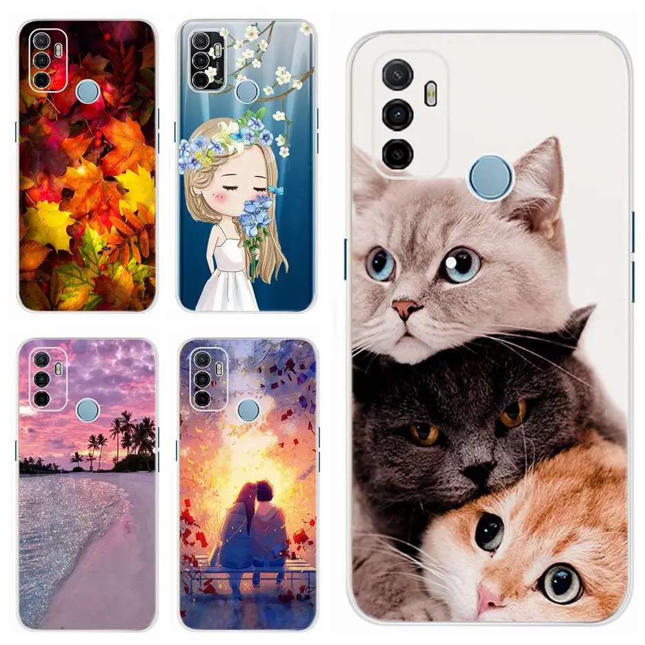 Чехол для Oppo A53 чехол с изображением милого кота телефона s CPH2127 OppoA53