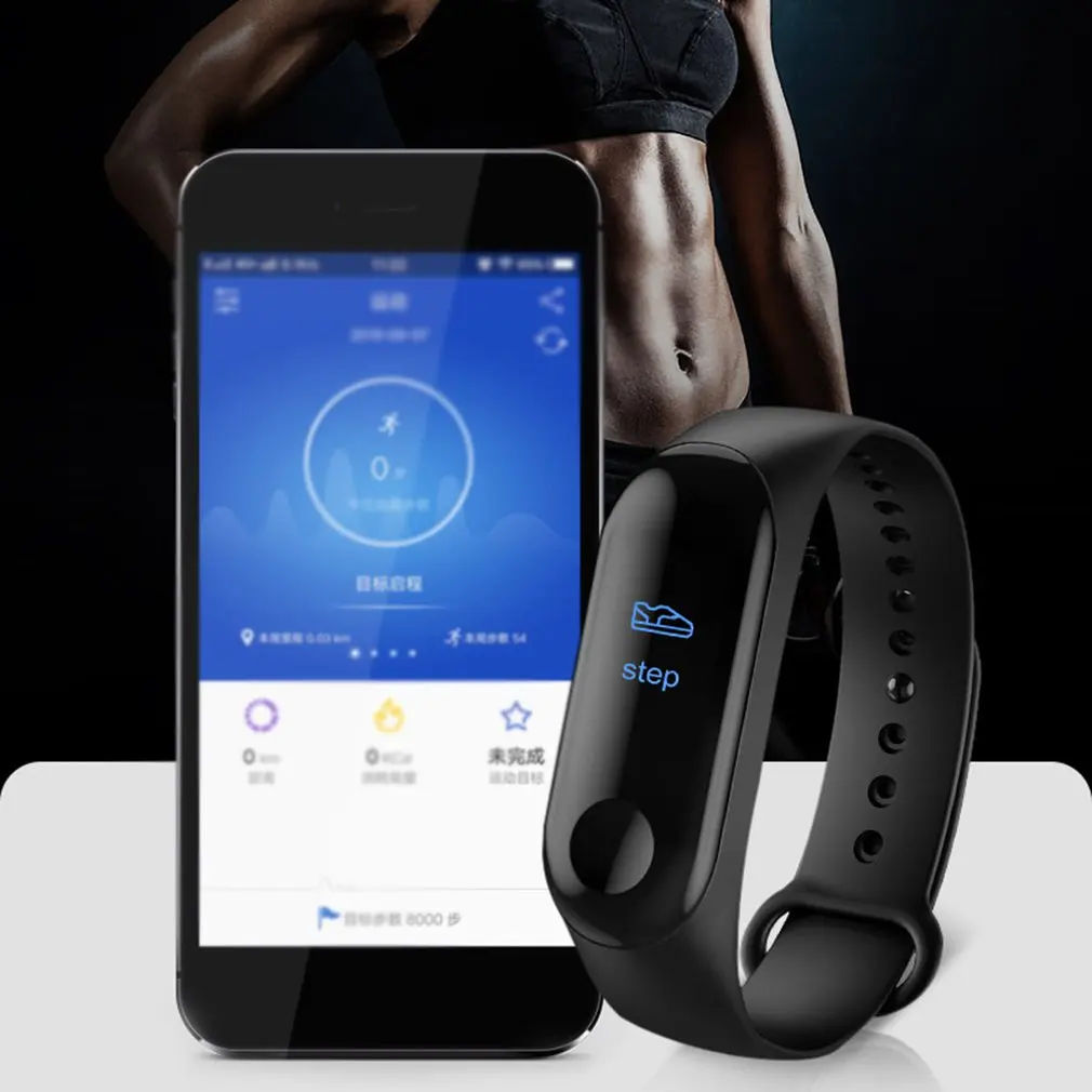M3X Plus Touch Screen Smart Bracelet Heart Rate Monitor Smart Sport Bracelet IP68 Waterproof Watch Health Monitoring Wristband