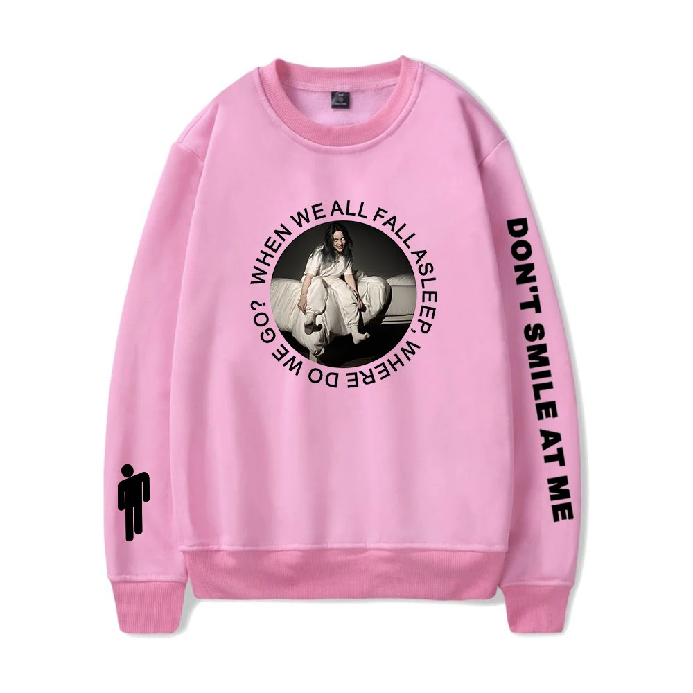 Billie Eilish Толстовка без рукавов Женская Черная хлопковая модная Осенняя Толстовка без косточек женская уличная Толстовка Спортивная одежда