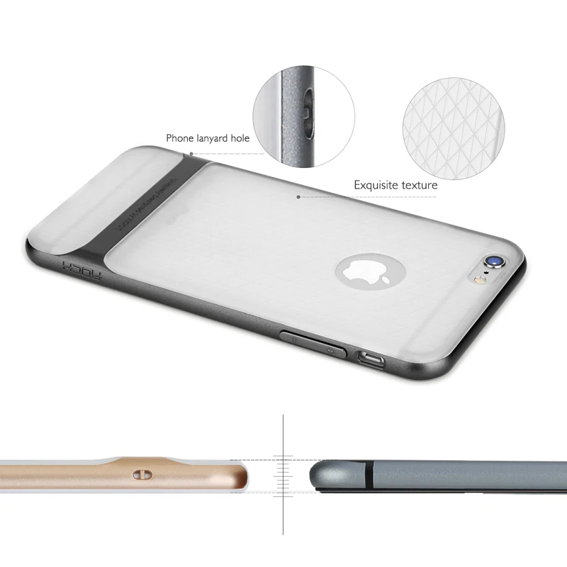 Чехол Rock Royce для iPhone 6 Plus, роскошный гибридный чехол из ТПУ+ поликарбоната, Прозрачный чехол для iPhone 6S plus, Прямая поставка