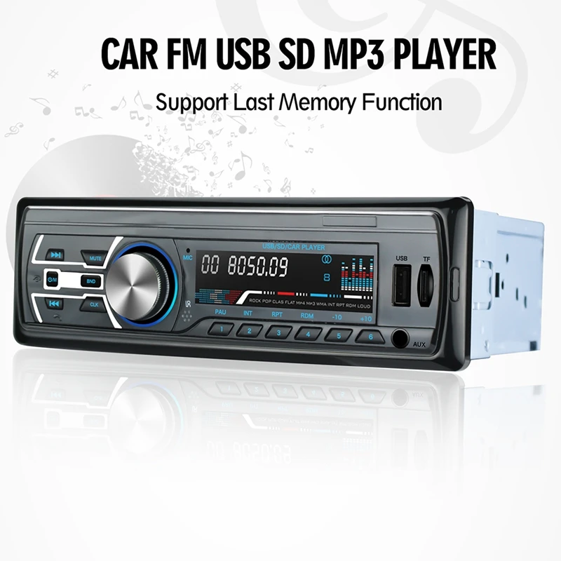 Автомобильный MP3-плеер, автомагнитола, 1 DIN, USB, быстрая зарядка, Bluetooth, громкая связь, цифровой медиаплеер, 4X25 Вт, fm-радио, поддерживает IOS и Android