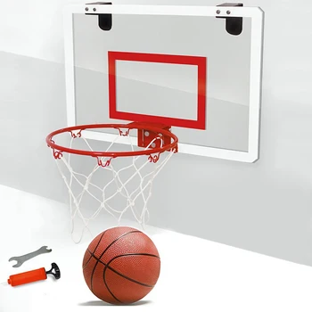 

Indoor Mini Punch Free Shatterproof Backboard Steel Rim Children Office Basketball Hoop Set Toy Sports Rebounds Wall Hanging