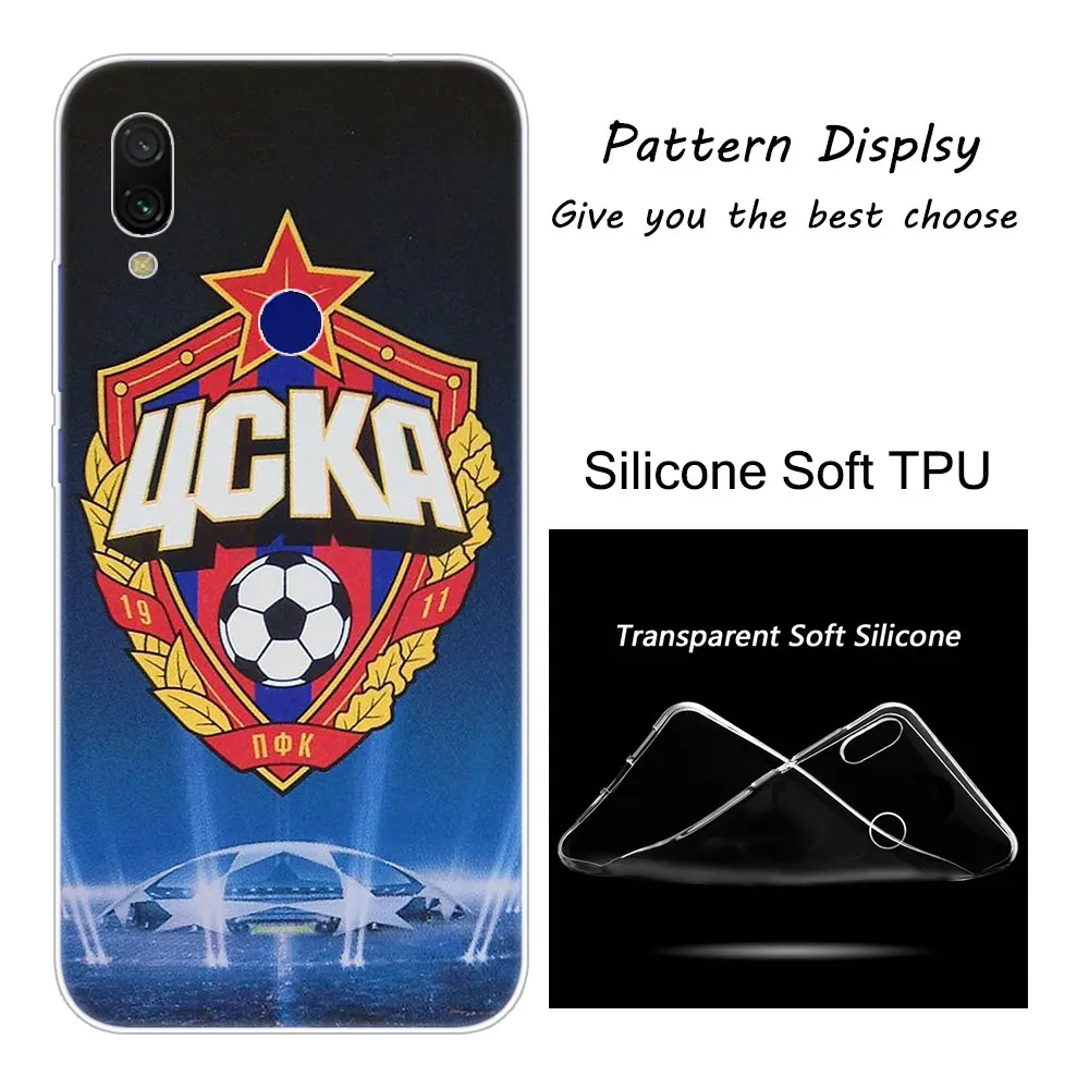 Лидер продаж PFC ЦСКА логотип мягкий силиконовый чехол для Xiaomi Redmi K20 Pro 8 8A 7 7A 6 6A 5 Plus S2 Note 8 iPhone 7 6 Plus 5 iPad Pro 4 4X крышка