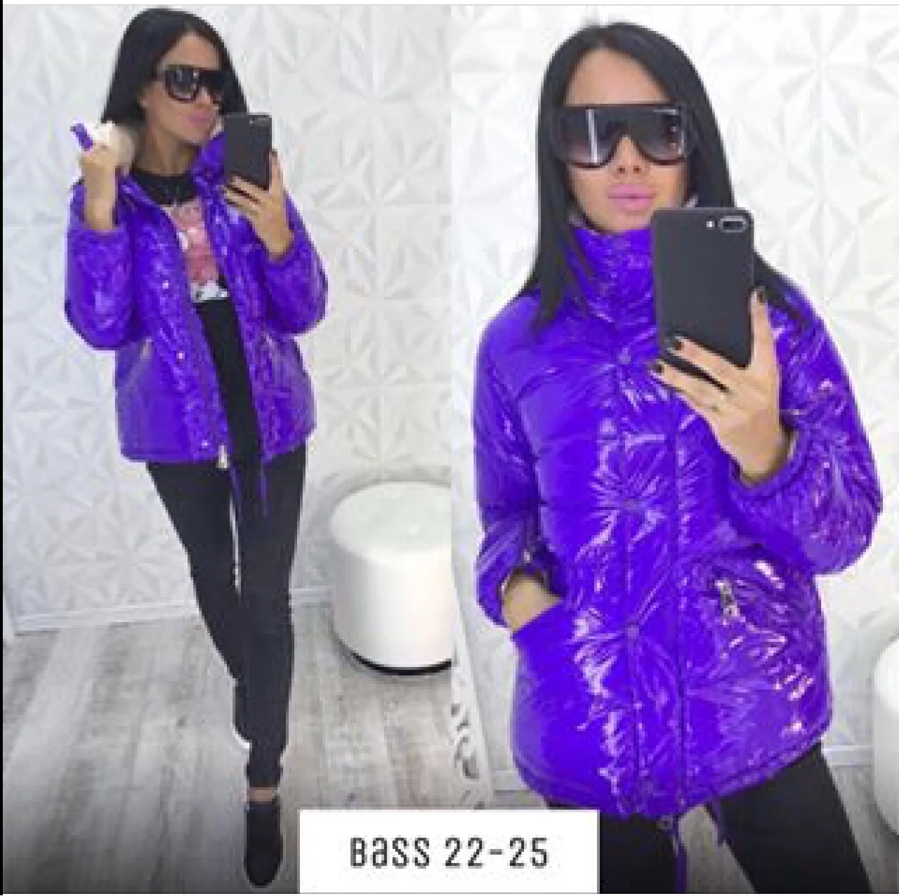 Winter New Style Korean-style down Coat Bright Surface Cotton-padded Clothes Women's Casual Cotton-padded Jacket Short Thic