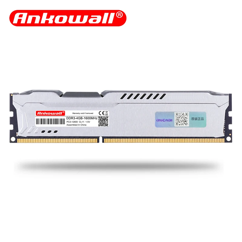 ANKOWALL DDR3 4 ГБ 8 ГБ 1333 1600 МГц ram Memoria DDR 3 настольная память PC3-10600 12800 DIMM с радиатором на все материнские платы