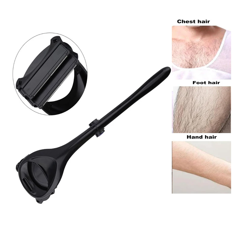 Over Size Two Head Blade Back Hair Shaver Trimmer Body Leg Razor Long Handle Removal Razors for Men 2.0 | Красота и здоровье
