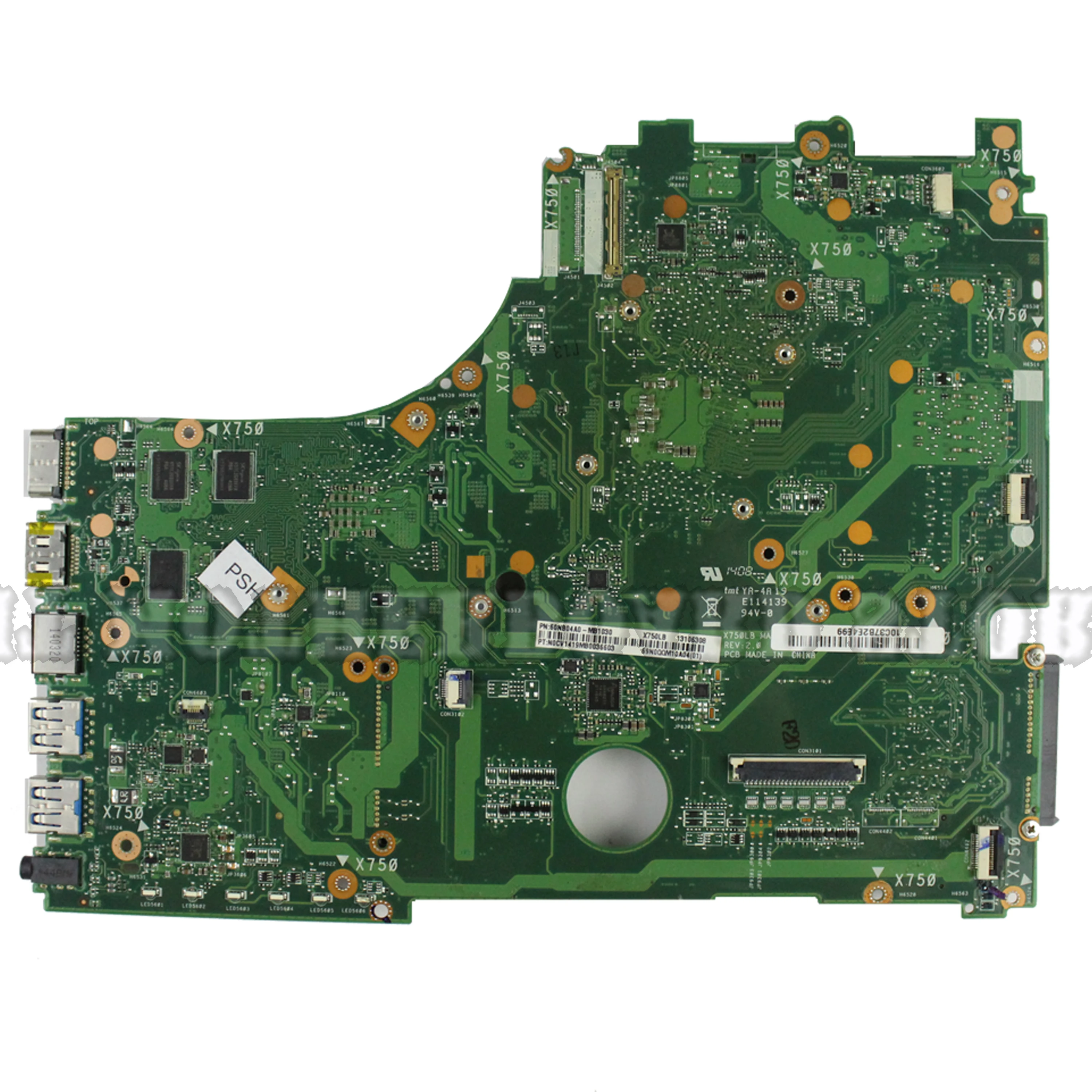  For ASUS A750J K750J K750JB X750JB X750JN laptop Motherboard Mainboard test 100% OK i7-4500 GT840M/