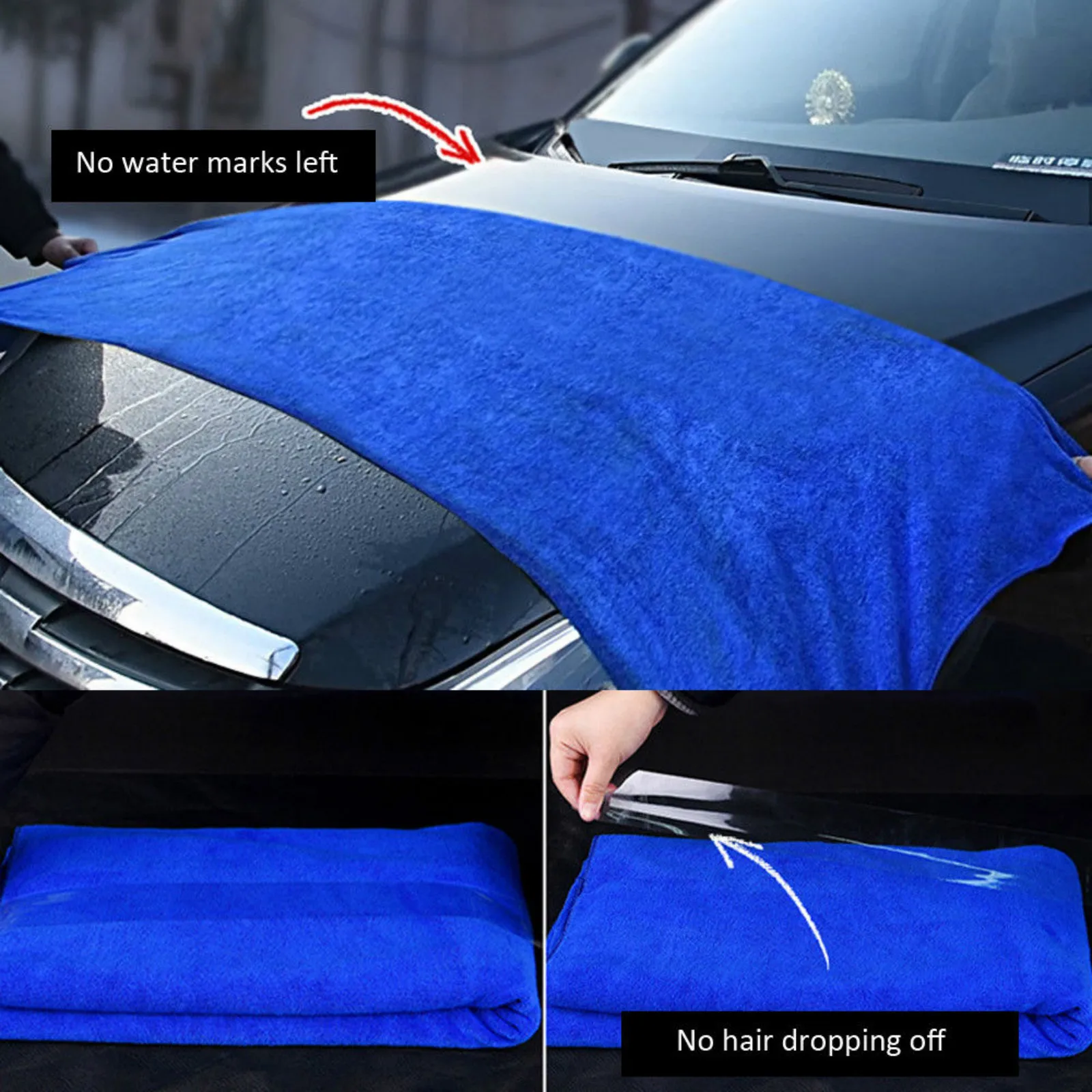 160x60cm Car Wash Microfiber Towel Cleaning Drying Car Polishing Cloth Soft Edgeless Car Detailing Waxing Towel cleaning leather seats