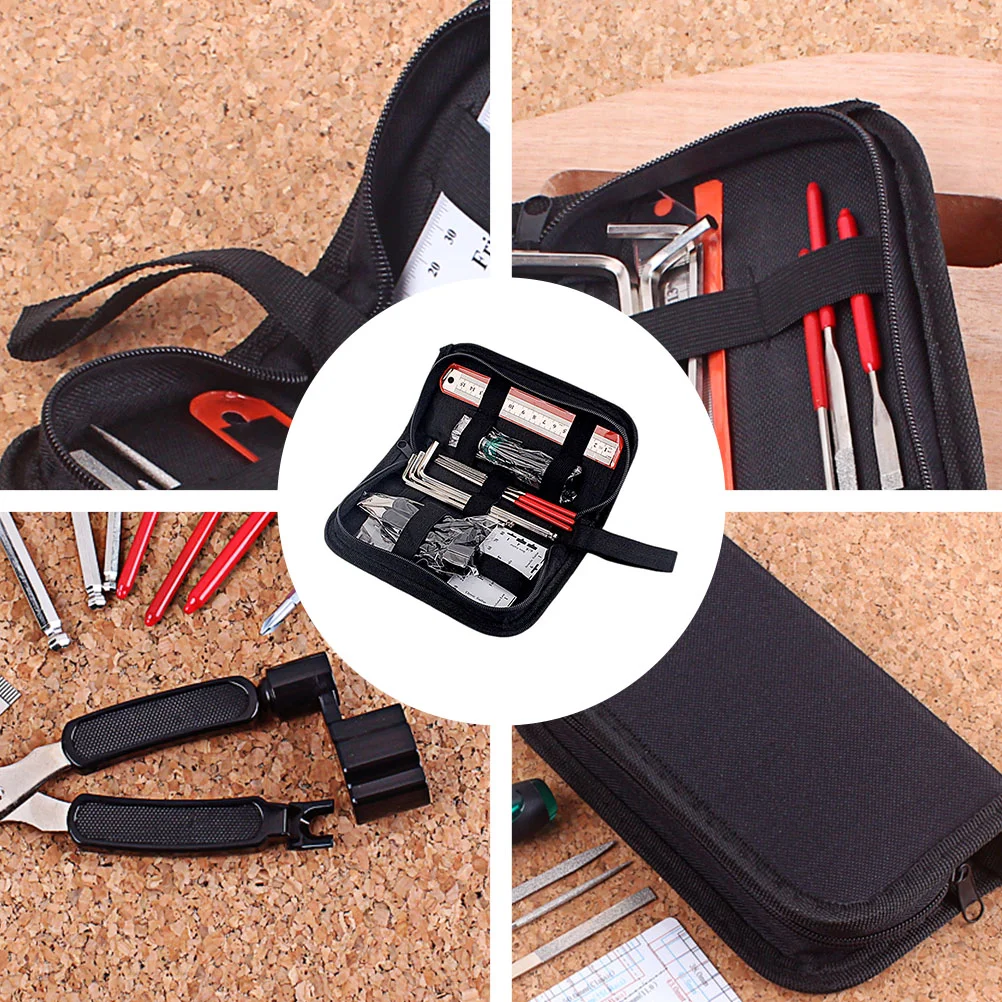 Guitar Tools Kit Tool Accessories Luthier Bass Cleaning Stuff Gifts Learning Repairing Setup Maintenance Set Care