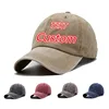 Custom Baseball Cap Vintage Distressed Washed Cotton Dad Hat  Cotton Snapback Cap Hip Hop Baseball Cap Custom Logo ► Photo 1/6