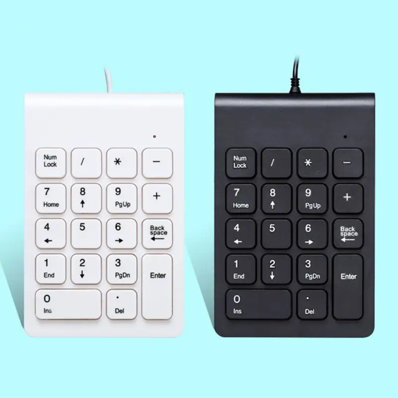 

Mini Digital 18-key Numeric Keypad Numpad Number Pad Accounting Teller Keyboard E65A