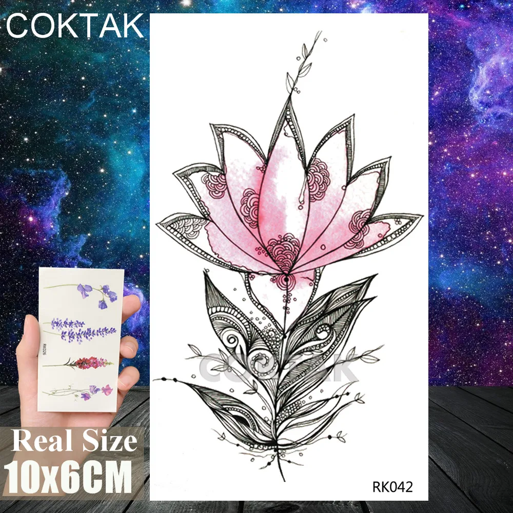 Watercolor Flower Temporary Tattoos Fashion Sticker For Women Girls Fake Quality Tattoo Decal Body Art Painting Arm Tatoos Sheet Watercolor Flower Temporary Tattoos Fashion Sticker For Women Girls Fake Quality Tattoo Decal Body Art Painting Arm Tatoos Sheet