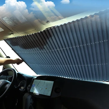 

Universal car auto retractable Truck Car Front Windshield Rear Window Sun Visor UV Protection Curtain hot product