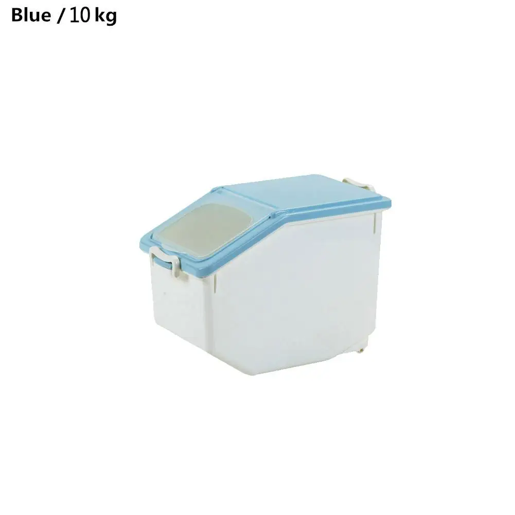 10KGblue Пластиковый герметичный ящик для хранения Риса Кухня влагостойкая многофункциональная емкость для риса зерновые для хранения сухих продуктов коробка Кухня Бытовая - Цвет: 10KGblue