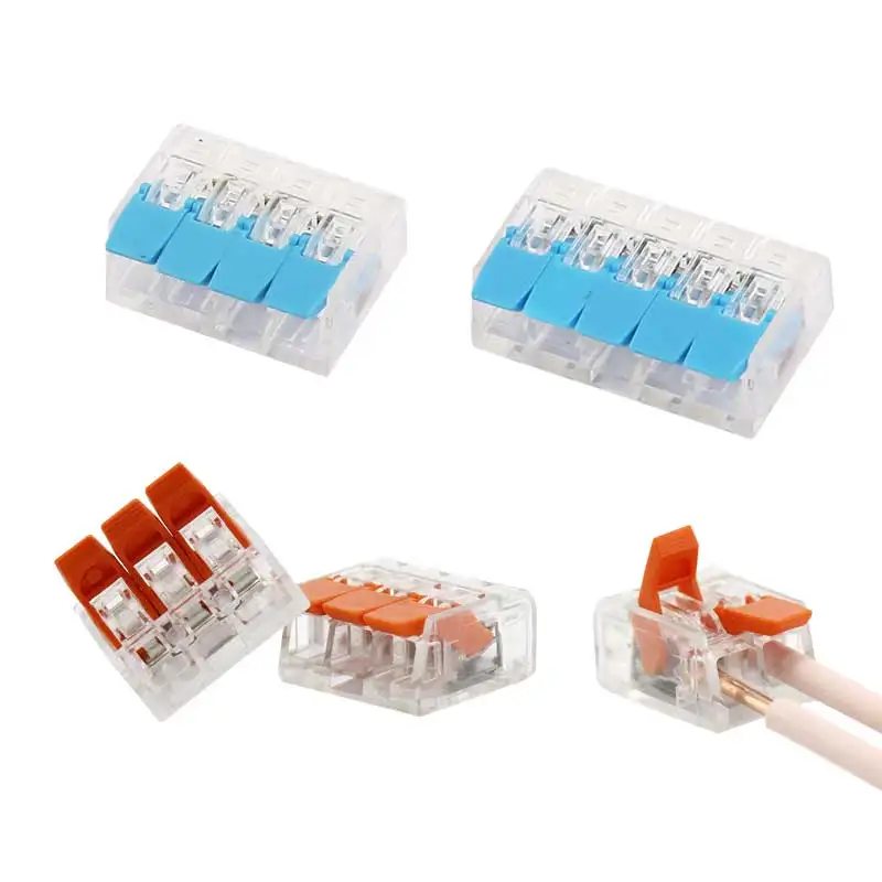 Wire Connector Electrical Cable Mini Quick Connector Universal Compact Plug-in Wire Push-in Fast Terminal Connector 25/50/100pcs afbeelding