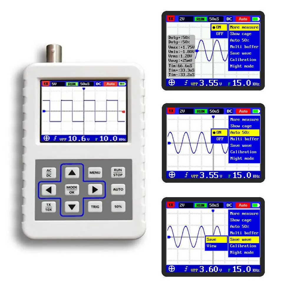 

FNIRSI-2031H 2.4-inch Screen Digital Oscilloscope 200MS/s Sampling Rate 30MHz Analog Bandwidth Handheld Small Portable