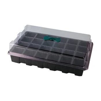 

3pcs/set 24 Cells Plant Seeds Germination Tray Nursery Pots Planter Flower Pot with Lids Hydroponic Grow Box Seedling Tray with