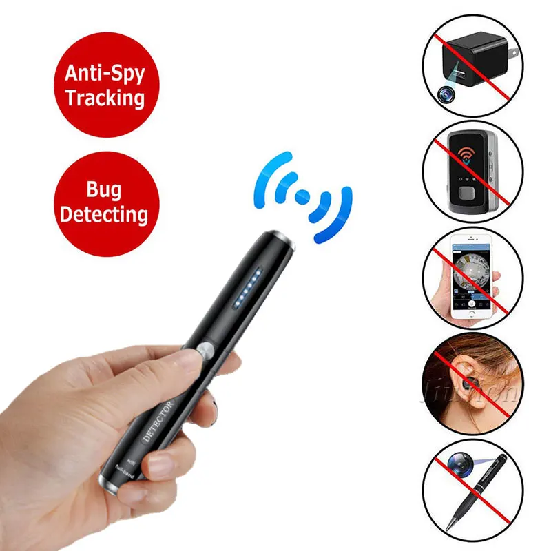 

Mini Anti Spy RF Signal Scanner Pen Hidden Camera Detector Anti Candid Gear GPS Tracker Wireless Audio GSM Bug Gadgets Finder