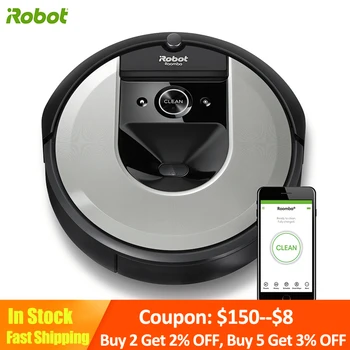 

IRobot Roomba I7 Robot Vacuum Cleaner with Automatic Dirt Disposal Imprint Clean Base Smart Mapping APP Control For Home