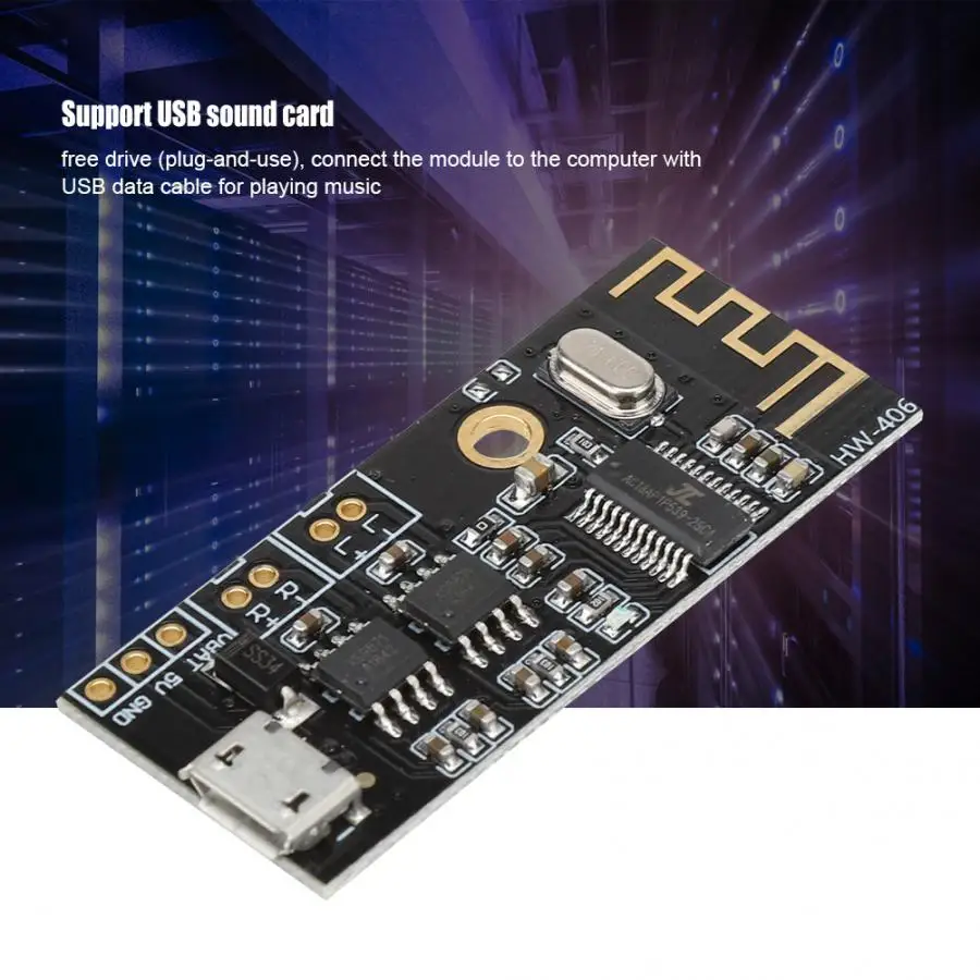 HW-406 Bluetooth 4,2 аудио Беспроводная стереоколонка приемник модуль усилитель мощности Bluetooth модуль