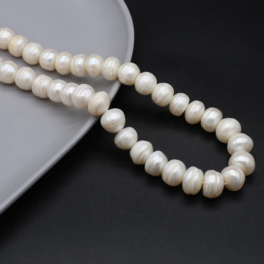 Natural Freshwater Pearl Beads White Nearly Round Loose Pearls Bead For DIY Charm Bracelet Necklace Jewelry Accessories Making