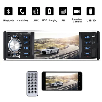 

4.1" 1Din Car Stereo Radio MP5 Player Touch Screen Bluetooth Stereo FM Radio USB/TF/AUX IN for Android Phone Interconnect