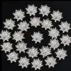 10PCS Buttons DIY Craft 16MM Rhinestone Snowflake Flatback Buttons Plating Pearl Hairpin Decoration Apparel Sewing Accessories ► Photo 1/6