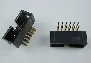 

1000 Pcs Shrouded Box header IDC Socket 2.54mm 2x6 Pin 12 P Right Angle Male square pin 0.64mm 2 rows 2.54 Through hole DIP