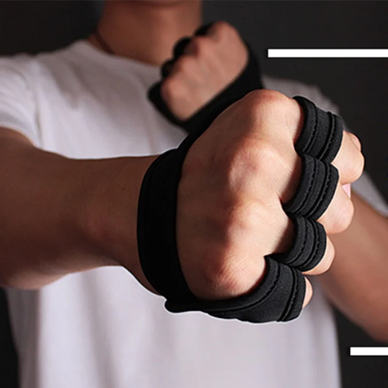 Hand Palm Protector Gym Fitness Gloves Bodybuilding Workout Power Weight Lifting Training Gloves Dumbbell Grips Pads Sport Glove 2