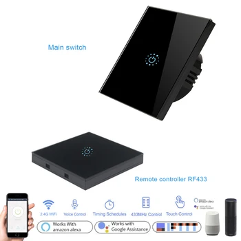

1/2/3gang WiFi Smart Touch Switch Timer Module work with Google Home Amazon Alexa 110V 220V Tuya Smart Life APP