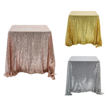 

Rectangle Sequin Glitter Tablecloth Sparkly Table Cloth Cover Wedding Party Christmas Table Decoration