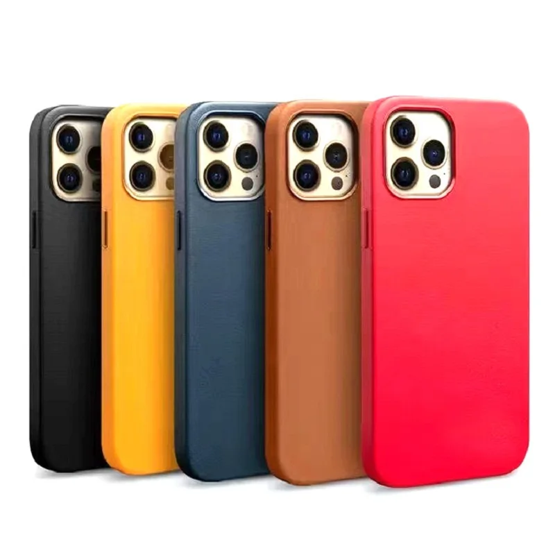 

Genuine Leather Case For iPhone 12 Magsafe Wireless Charging Cover Cases For iPhone 12mini 12 Pro Max