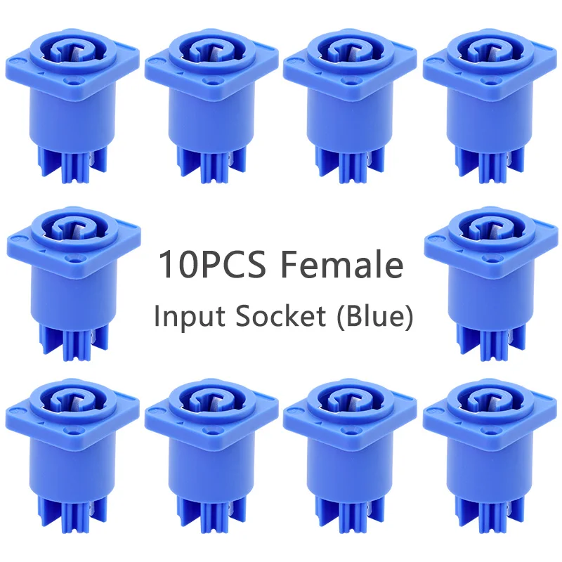 F(10blue) 10 шт. ROHS/CE Мощность con Высокое качество 3PIN NAC3FCA мужской/женский Мощность con 20A/250 В AC Разъем питания Динамик адаптер - Цвет: F(10blue)