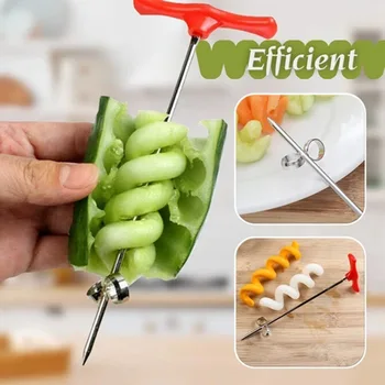

Rotating Machine Manual Magic Spiral Cutter Slicer Radish Potato Spiral Cutter Creative Vegetable Fruit Cutter Kitchen Tools