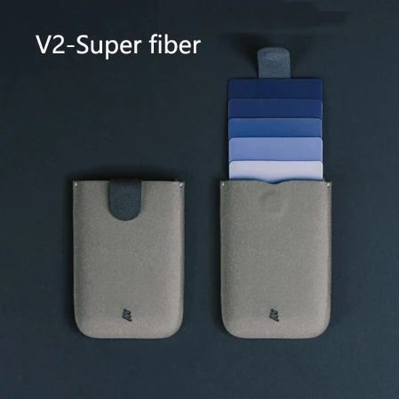 Новое поступление DAX V2 мини тонкий портативный держатель для карт вытянутый дизайн мужской кошелек градиентный цвет 5 карт деньги короткий женский кошелек - Цвет: V2-Blue and Gray