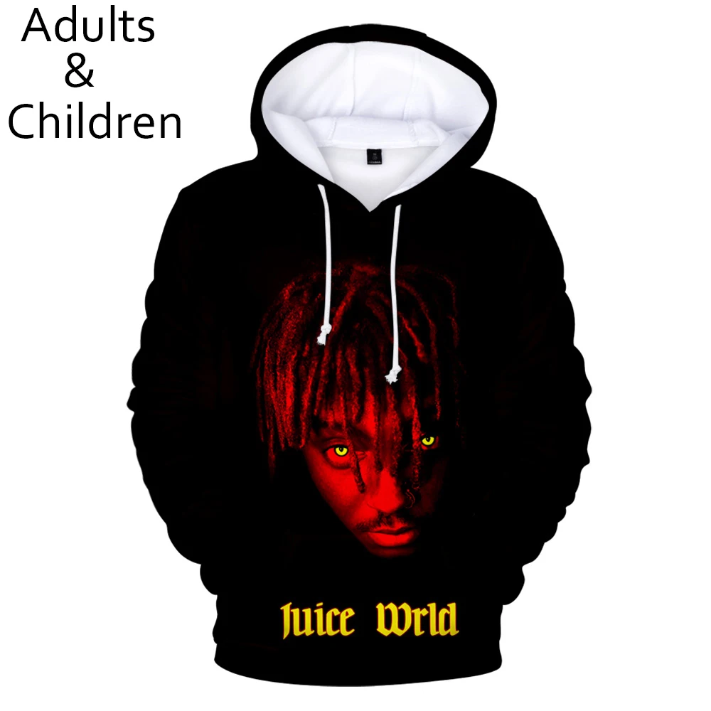 Новые осенние мужские толстовки с 3D принтом juice wrld, Весенняя детская одежда, пуловер с 3D капюшоном для мужчин и женщин Детский Повседневный теплый свитер