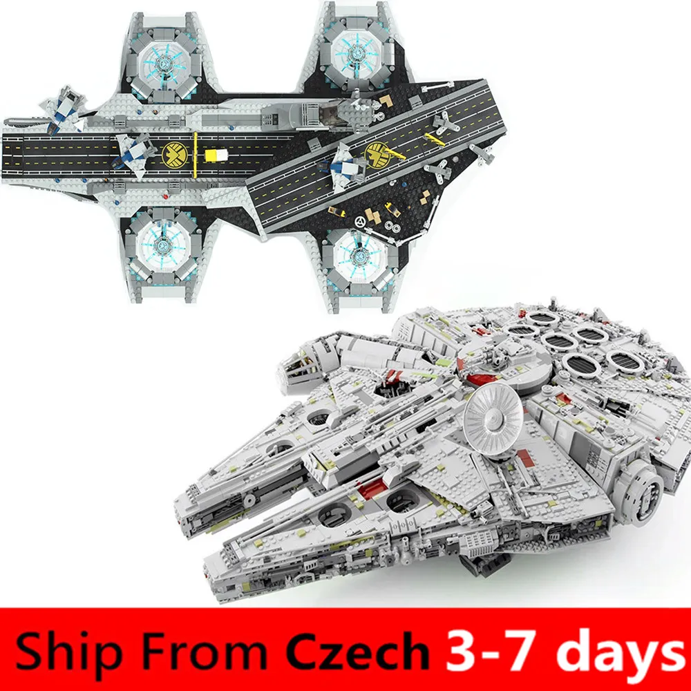 

07043 05132 75195 The SHIELD Helicarrier Ship Super Hero Building Blocks Ultimate Collectors 76042 Bricks Birthday Christmas toy