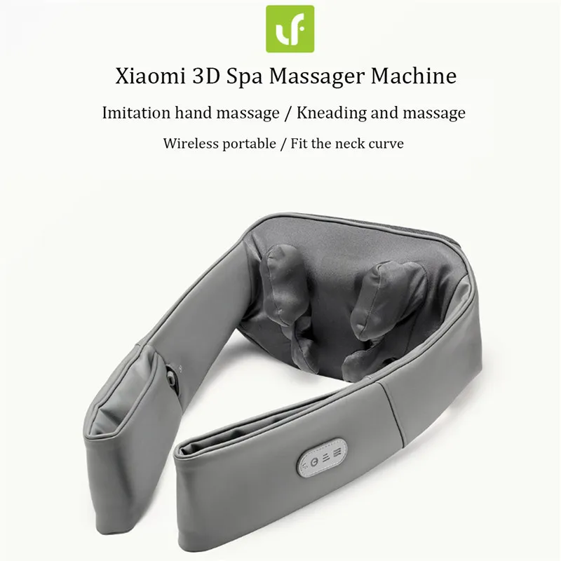 Xiaomi 3d Спа Массажер машина 3 уровня Тип C Электрический нагревательный массажер фитнес упражнения разминание электрические массажеры подушка для шеи