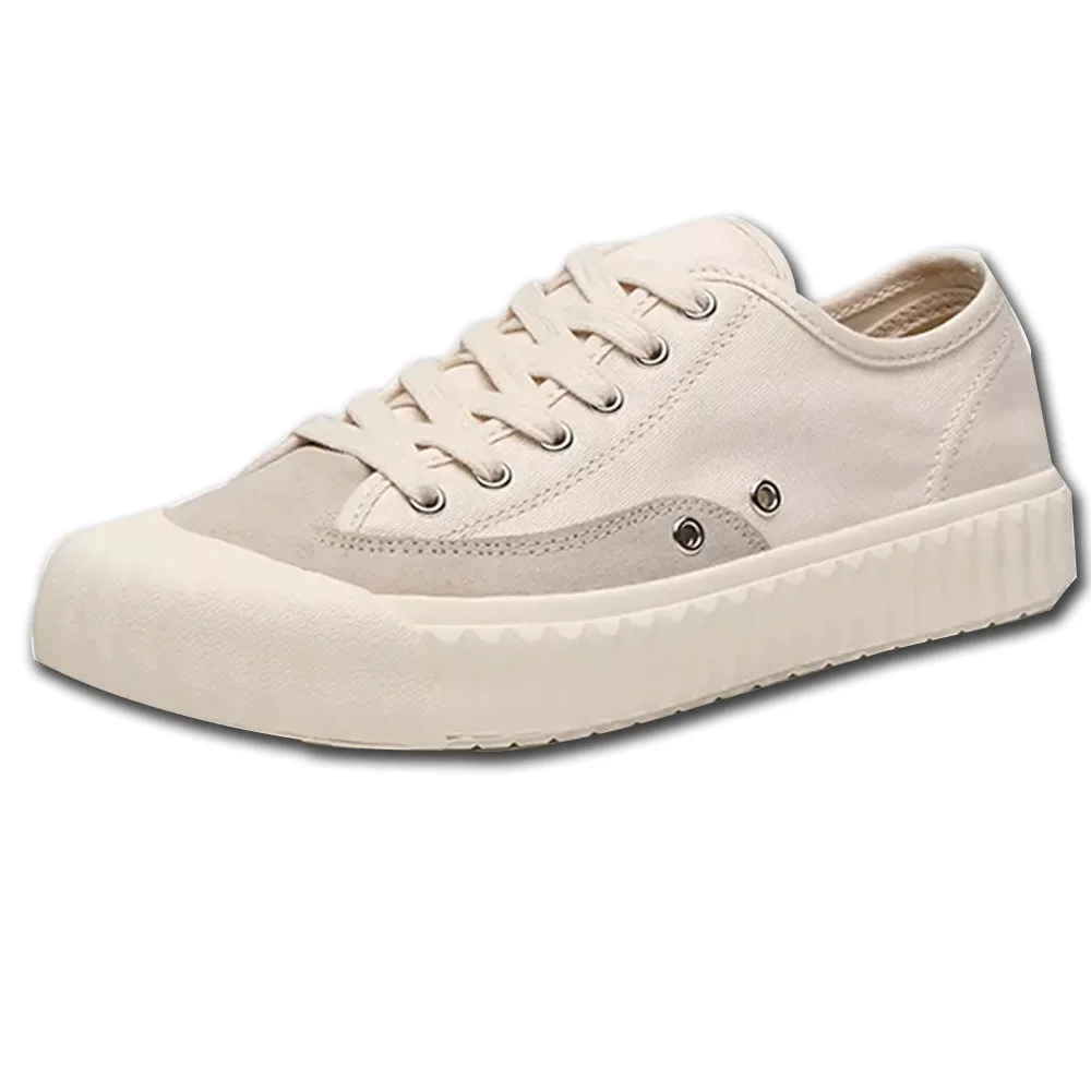 

Summer K-pop Low-Top Biscuit Shoes Pure Color Canvas Comfortable Non-Slip Wear-Resistant Flats Shoes Men